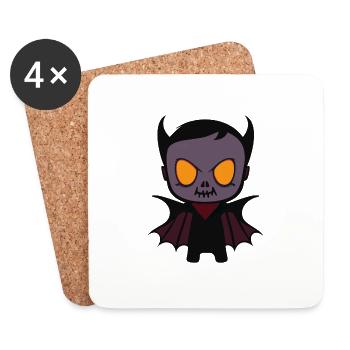 Evil Vampire in a Child's Body: Creepy Charm - Coasters (set of 4) - white - Front