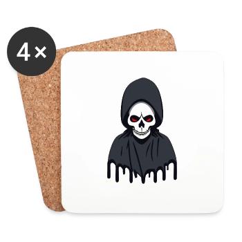 Grim Reaper of Terror: Keeper of Darkness - Coasters (set of 4) - white - Front