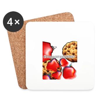 Weihnachtsbäckerei - Untersetzer (4er-Set) - Weiß - Vorne