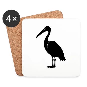 Pelican - Coasters (set of 4) - white - Front