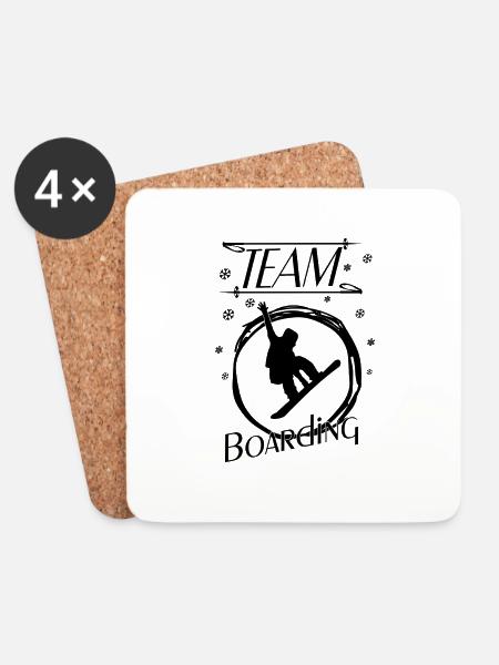 team boarding - Untersetzer (4er-Set) - Weiß