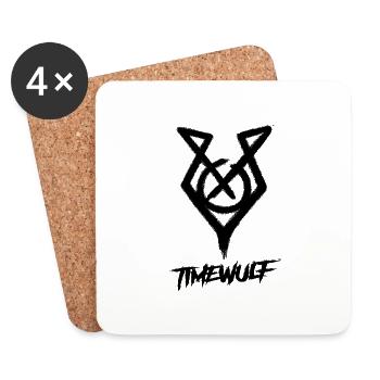 Timewulf Lupis Spray transparent 2 - Untersetzer (4er-Set) - Weiß - Vorne
