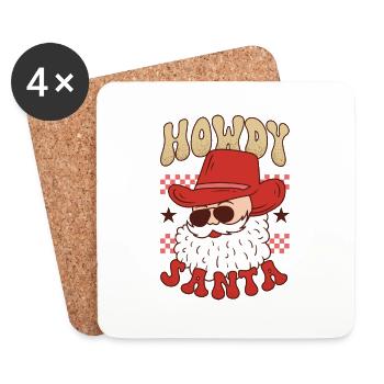 Howdy Santa - Coasters (set of 4) - white - Front