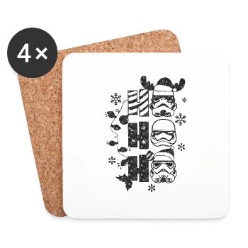 Weihnachten Weihnachtsmann Weihnachtsmann ungezogene Feiertage Winter - Untersetzer (4er-Set) - Weiß - Vorne