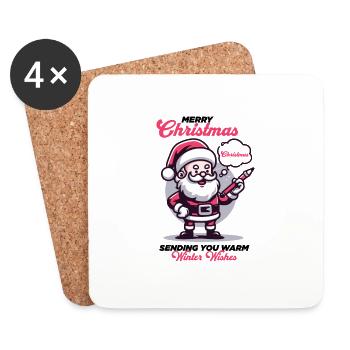 SANTA DADDY TSHIRT - Coasters (set of 4) - white - Front