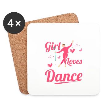 Never Underestimate A Girl Who Loves Tap Dance Tap - Coasters (set of 4) - white - Front