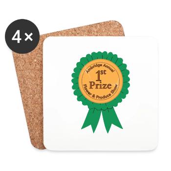 Ambridge Annual Flower and Produce Show Rosette. - Coasters (set of 4) - white - Front