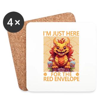 Year Of The Dragon Happy Chinese New Year 2024 - Coasters (set of 4) - white - Front