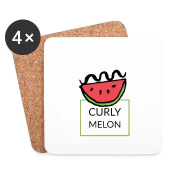 Curly Melon - Untersetzer (4er-Set) - Weiß - Vorne