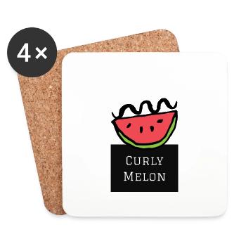 Curly Melon - Untersetzer (4er-Set) - Weiß - Vorne