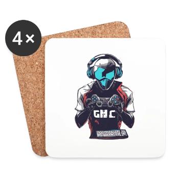 High Tech Guy Console Master Helmet Headset Gamer - Coasters (set of 4) - white - Front