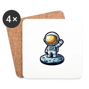 Little Astronaut - Coasters (set of 4) - white - Front