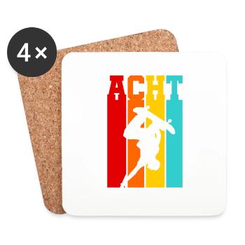 Acht Jahre alt - Alter - Geburtstag - Kind - Untersetzer (4er-Set) - Weiß - Vorne