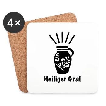 Bembel HeiligerGral - Das Frankfurter Original - Untersetzer (4er-Set) - Weiß - Vorne