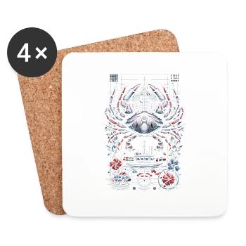 Crabbing Crew 13 - Coasters (set of 4) - white - Front