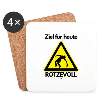 Malle Ziel für heute - Untersetzer (4er-Set) - Weiß - Vorne
