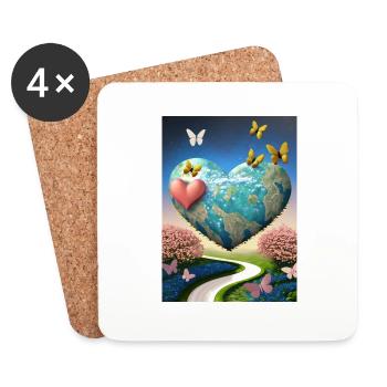 Our Earth - Coasters (set of 4) - white - Front