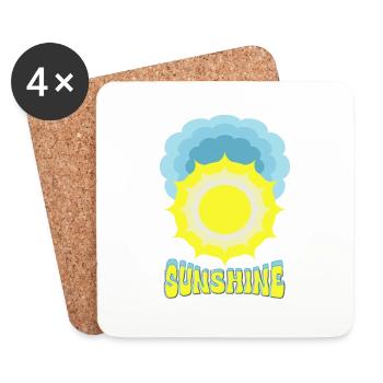 Sun Sunshine - Coasters (set of 4) - white - Front
