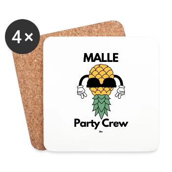 Malle MALLE Partycrew 5 - Untersetzer (4er-Set) - Weiß - Vorne