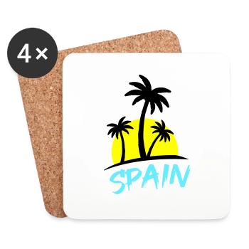 Espagne - Dessous de verre (lot de 4) - blanc - Devant