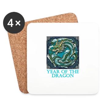 Year Of The Dragon,Dragon,Year Of The Dragon,Anime - Coasters (set of 4) - white - Front