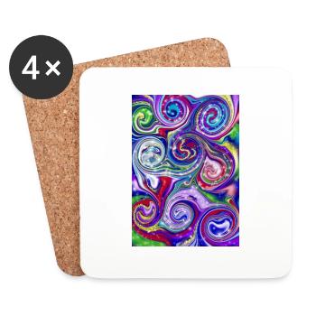 Magic Spirals - Untersetzer (4er-Set) - Weiß - Vorne