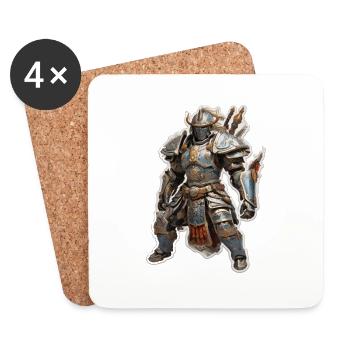 Knight Fantasy - Coasters (set of 4) - white - Front