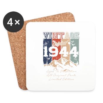 Millésime 1944 légendaire - Dessous de verre (lot de 4) - blanc - Devant