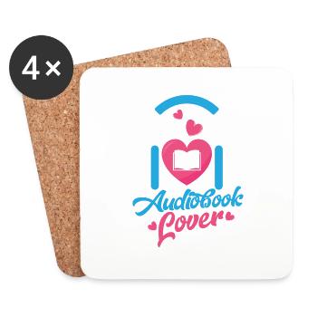 Ears in Love: The Audiobook Lover's Tale - Untersetzer (4er-Set) - Weiß - Vorne