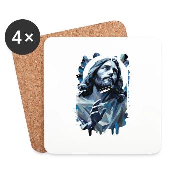 Jésus Bible Religion Chrétienne Croix Chrétienne Chrétienne - Dessous de verre (lot de 4) - blanc - Devant