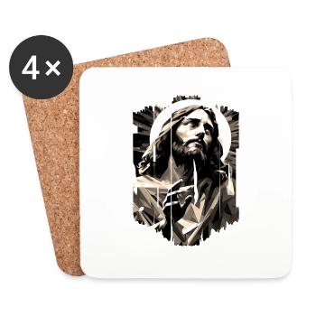 Jésus Bible Religion Chrétienne Croix Chrétienne Chrétienne - Dessous de verre (lot de 4) - blanc - Devant