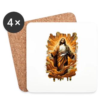 Jésus Bible Religion Chrétienne Croix Chrétienne Chrétienne - Dessous de verre (lot de 4) - blanc - Devant