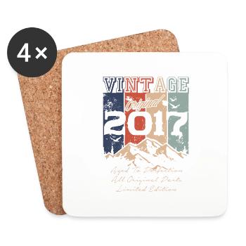 Legendary 2017 vintage - Coasters (set of 4) - white - Front