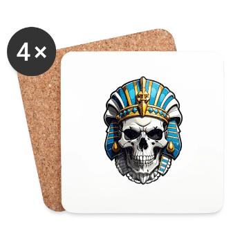 Pharaoh- Mummy - Egypt - Coasters (set of 4) - white - Front