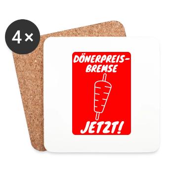 KEBAB PRICE BRAKE Now kebab policy price brake - Coasters (set of 4) - white - Front