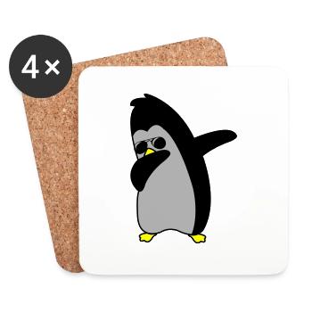 pinguin dabbing 02 - Untersetzer (4er-Set) - Weiß - Vorne