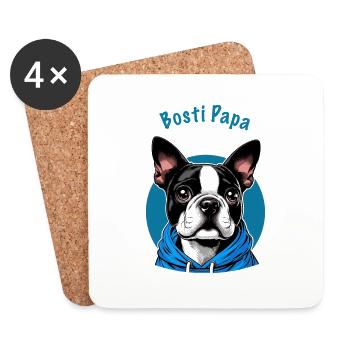 Bosti Papa - Untersetzer (4er-Set) - Weiß - Vorne