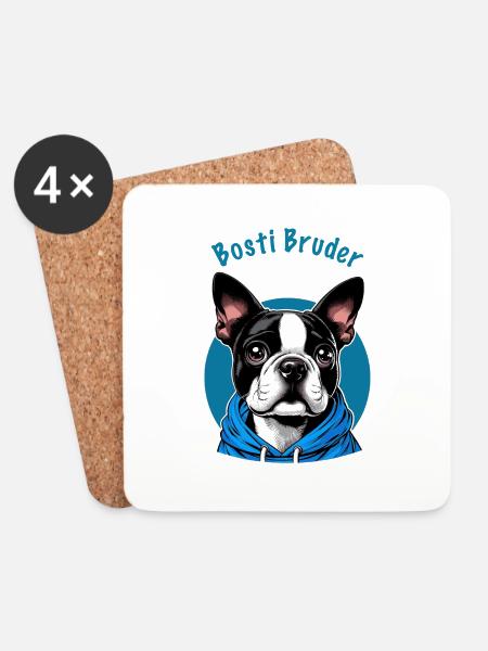 Bosti Bruder - Untersetzer (4er-Set) - Weiß