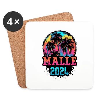 Malle 2024 Team Palms Multicolore - Dessous de verre (lot de 4) - blanc - Devant