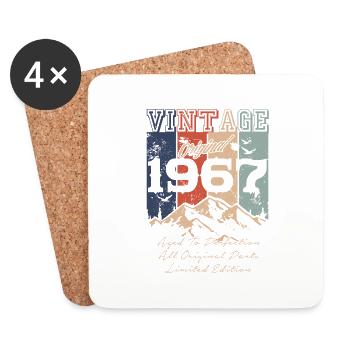 Millésime 1967 légendaire - Dessous de verre (lot de 4) - blanc - Devant
