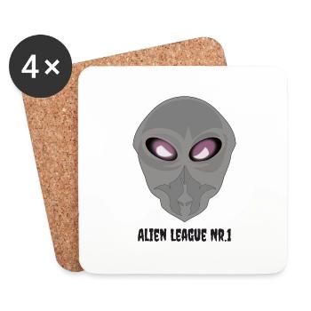 Alien Leaque No.1 - Dessous de verre (lot de 4) - blanc - Devant