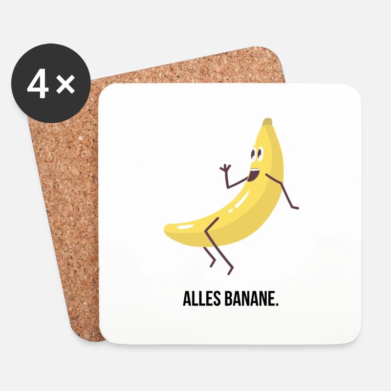 Alles Banane. - Untersetzer (4er-Set) - Weiß