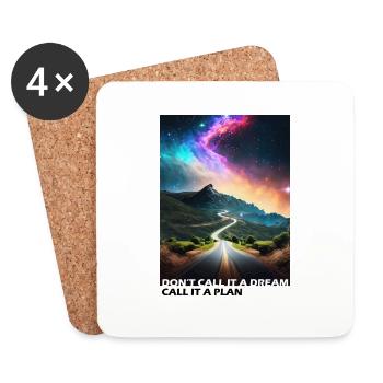 Call it a plan - Dessous de verre (lot de 4) - blanc - Devant