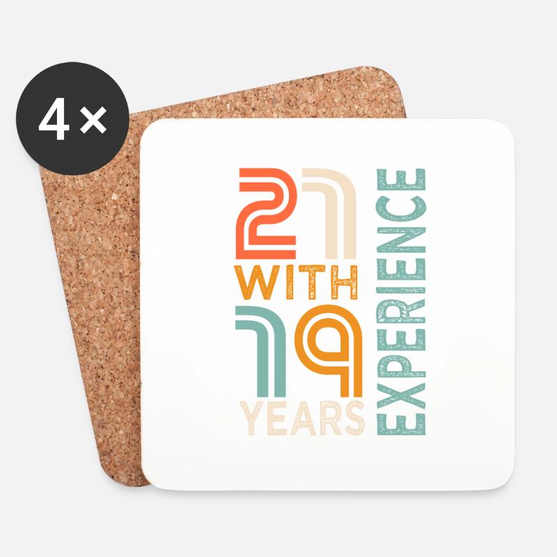 Geschenk zum 40. Geburtstag zum 40. Geburtstag - Untersetzer (4er-Set) - Weiß