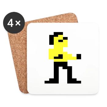 Pixelart martial de Pixelii - Dessous de verre (lot de 4) - blanc - Devant