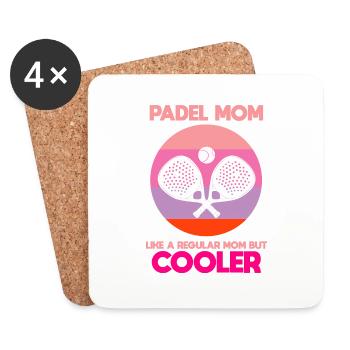 Padel Paddel Schläger Tennis Sport I Geschenk - Untersetzer (4er-Set) - Weiß - Vorne