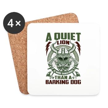 suède suède scandinavie le drapeau viking du nord - Dessous de verre (lot de 4) - blanc - Devant