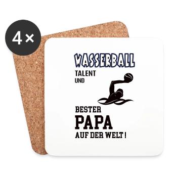 Wasserball Spieler Wasserballer Papa Vater Mann - Untersetzer (4er-Set) - Weiß - Vorne