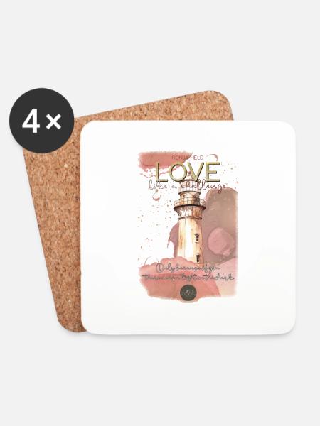 Love like a Challenge - Untersetzer (4er-Set) - Weiß
