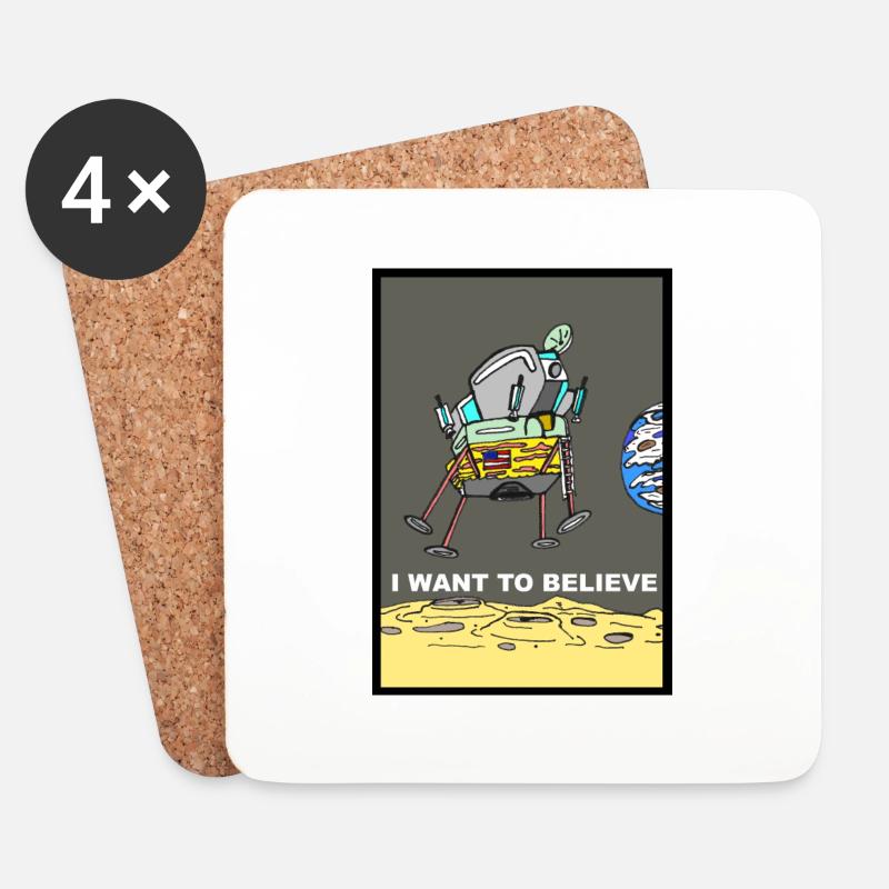 I want to believe - Untersetzer (4er-Set) - Weiß